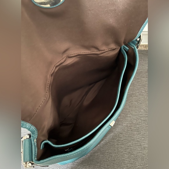 Coach Teal Leather Turn lock Flap Y2K😍😍😍 - Picture 12 of 16